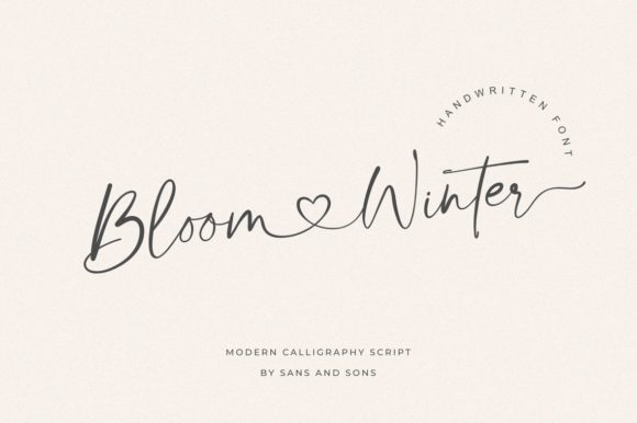 Bloom Winter: A Handwritten Font for Delicate Branding