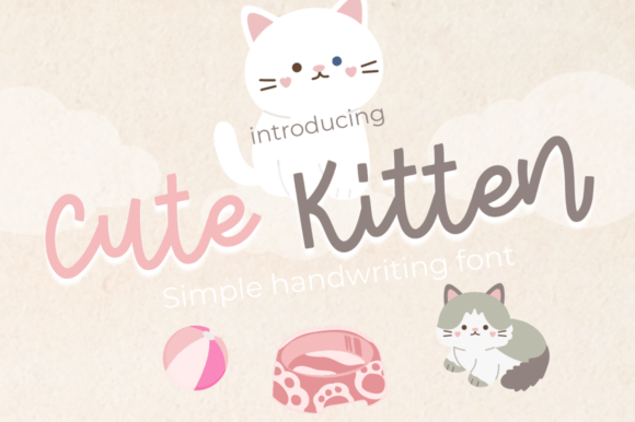 Cute Kitten: An Enchanting Handwritten Script Font