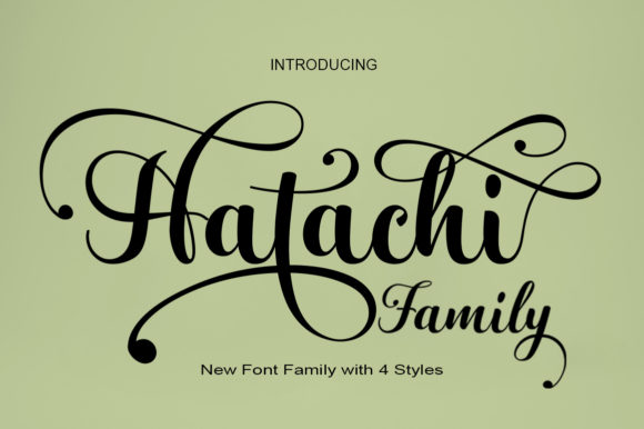 Hatachi Family: An Elegant Script for Modern Designers